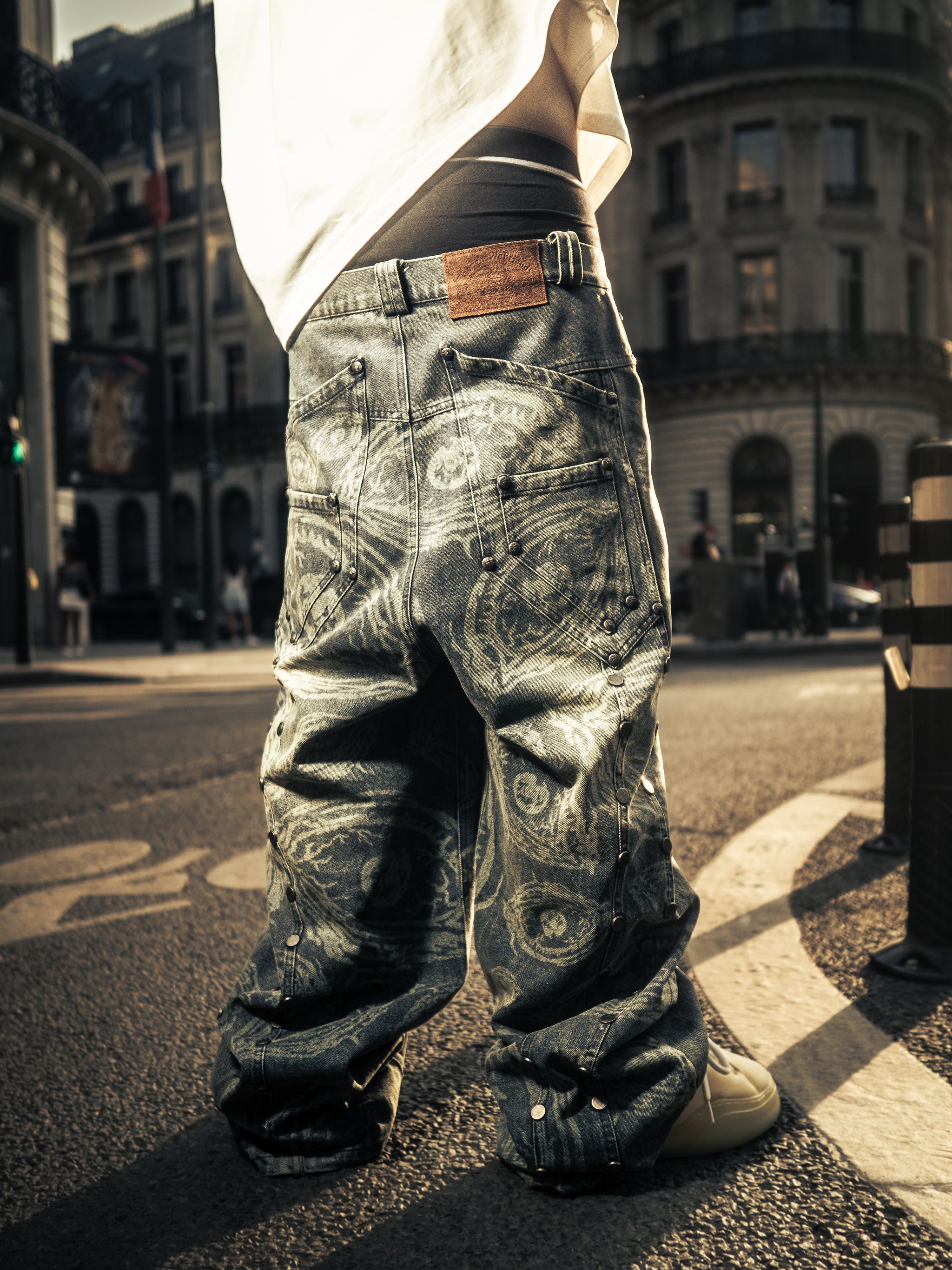 THOUGHTWEFRIENDS WAXED BAGGY DENIMS 2.0